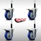 Service Caster 4'' SS Blue Poly Swivel 3/4'' Expanding Stem Caster Set Total Lock Brake, 4PK SCC-SSEXTTL20S414-PPUB-BLUE-34-4 - alternate 2